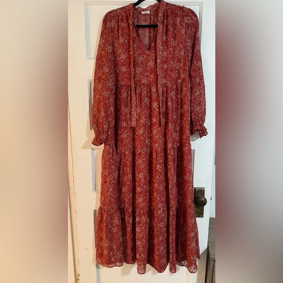 Red floral Maxi Dress - Picture 1 of 6